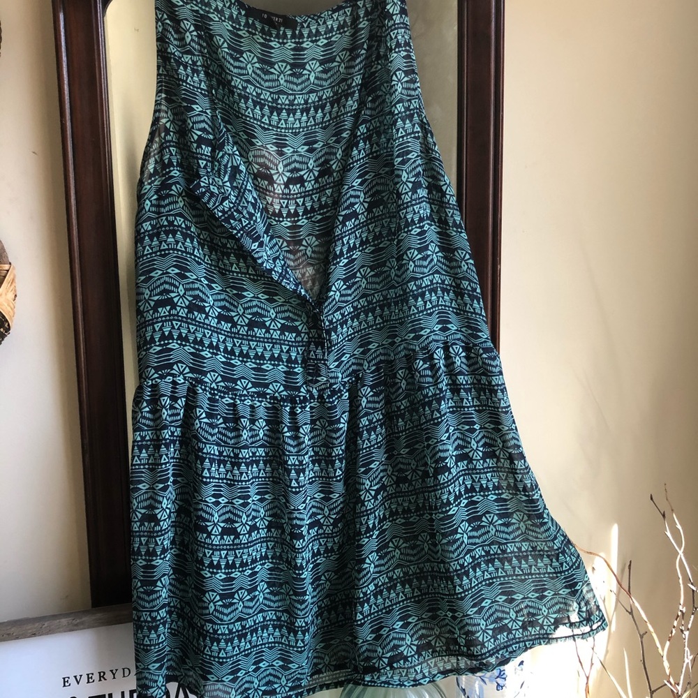 ‼️3 for 20‼️ FOREVER 21 teal flowy beach cover-up